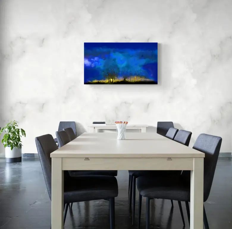 Table salle de réunion, Horizon 2020 au mur