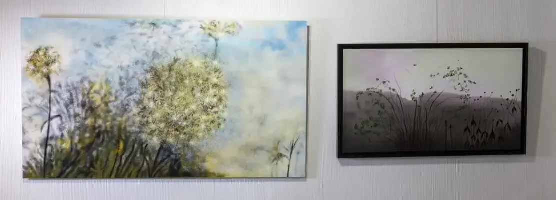 Pictures of hung paintings